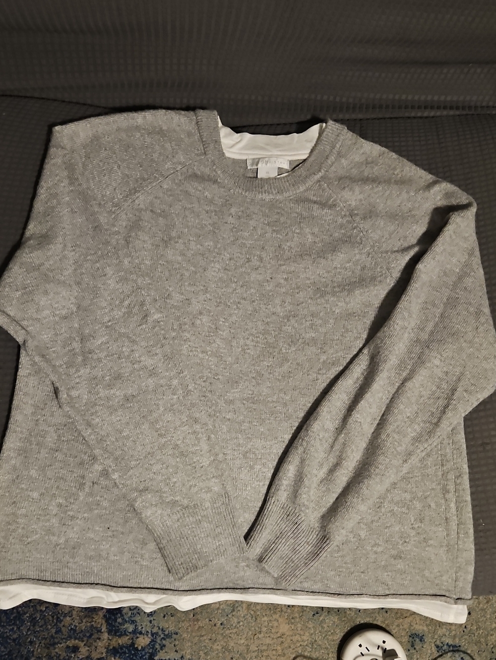 Design History Light Gray Crewneck Sweater